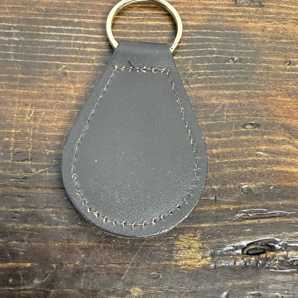 Masonic Freemason‎ Leather Key Fob Keychain Keyring Blue Gold Emblem Fraternal